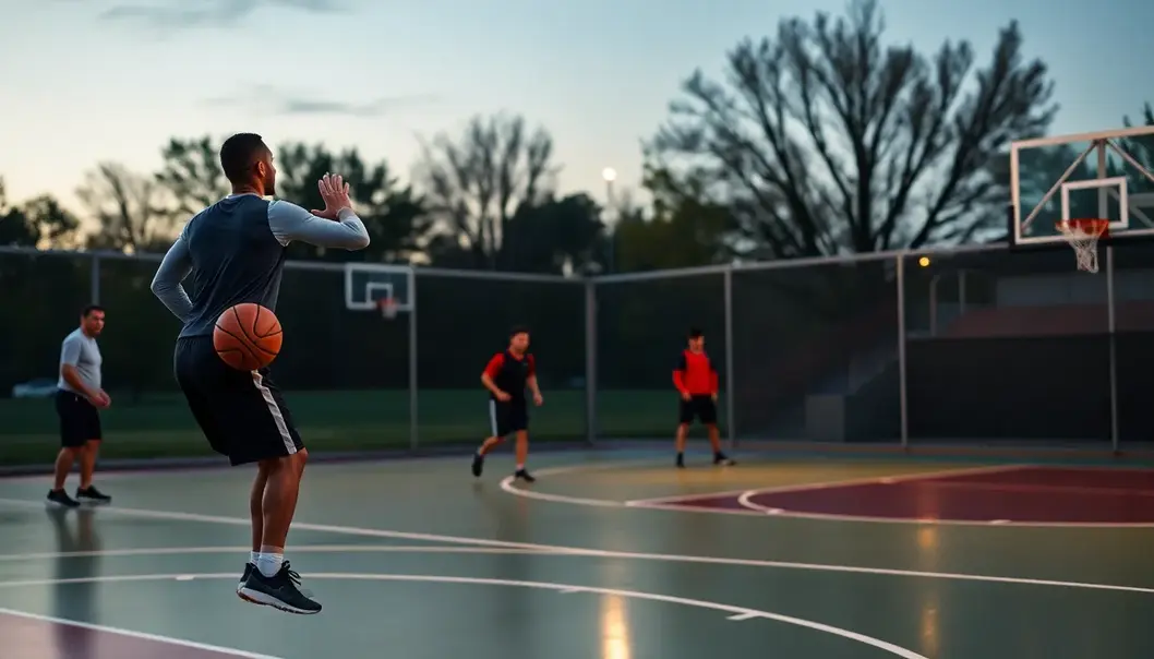 A busy professional practicing targeted basketball drills.