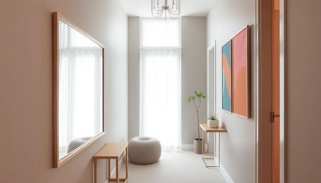 Incorporate vertical storage to maximize space and maintain style in your hallway.